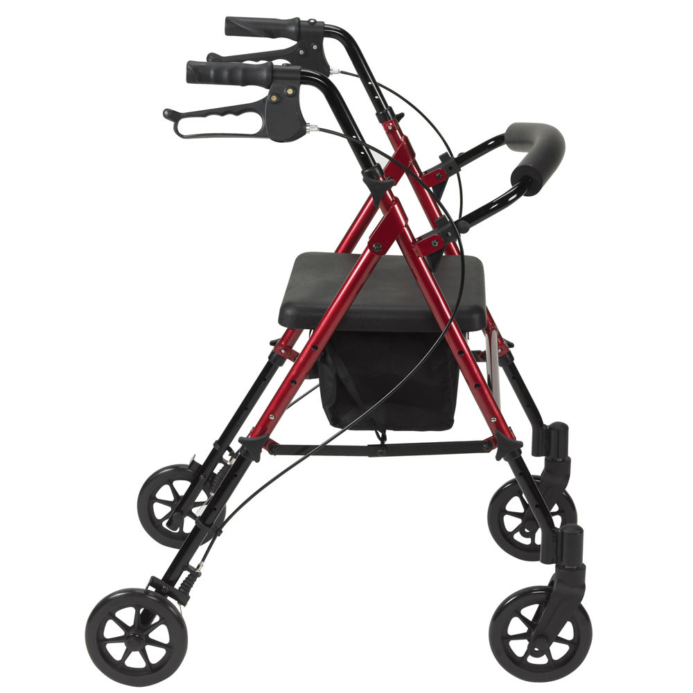 Drive R8 Height Adjustable Lightweight Rollator Red R8RDHA