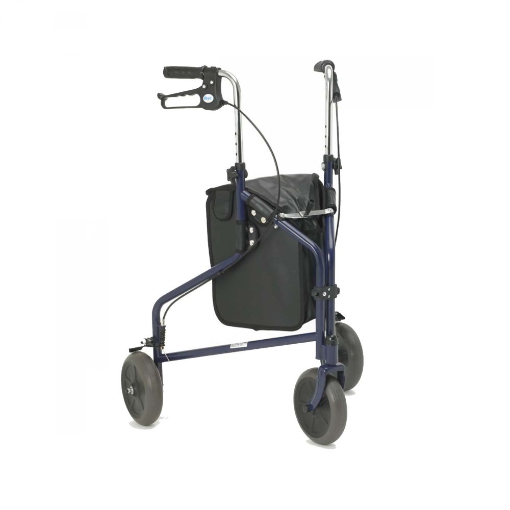 Days Tri Wheel Walker with Loop Lockable Brakes Blue 091356757